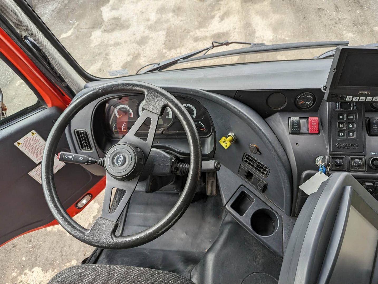 Municipal truck cab — steering and dash after interior detail