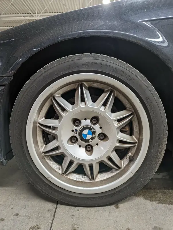 BMW M3 E36 — dirty wheel before exterior detail