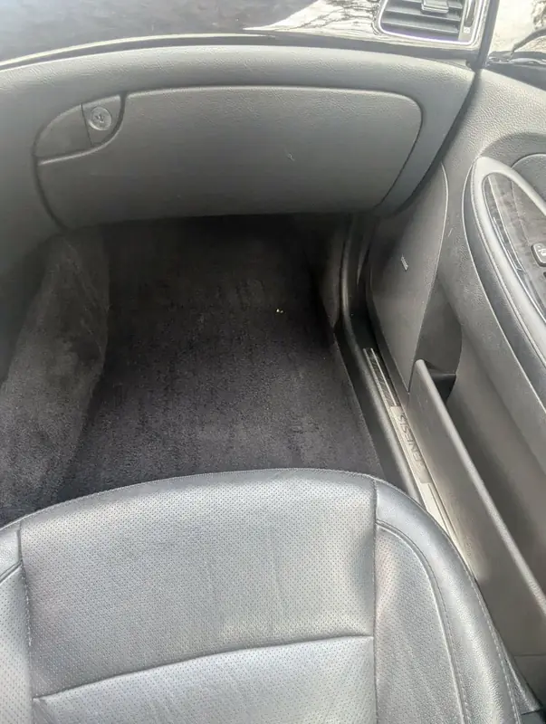 Hyundai Genesis — rear footwell clean carpet after interior detail